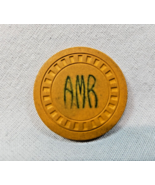 Vintage AMR Unidentified Gambling Club Poker Chip Yellow Orange - $3.95