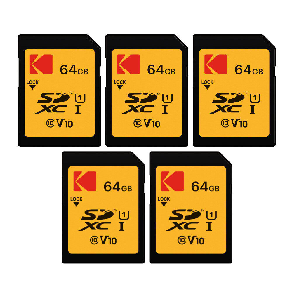 Kodak 64GB Class 10 UHS-I U1 SDXC Memory Card (5 Pack) - $91.99