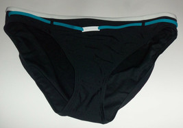 NWT  WOMENS NAUTICA BLACK W/ SEA BLUE ACCENT BIKINI BOTTOM   SIZE 14 - £18.43 GBP