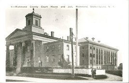 RPPC Richmond Staten Island New York NY - Court House &amp; Jail UNP Postcard - £12.54 GBP