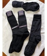 Johnston &amp; Murphy Men&#39;s Over The Calf Socks Black Pima Cotton Blend 2 Pa... - $17.60 CAD
