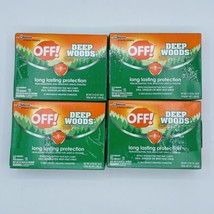 Lot Of 4 Boxes OFF! Deep Woods Insect Repellent Towelettes 12 Wipes, Unscented - $29.69