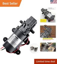 12V DC Water Transfer Pump with 2 Hose Clamps 12 Volt Diaphragm Pump Sel... - $34.15