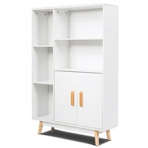 Free Standing Pantry Cabinet with 2 Door Cabinet and 5 Shelves - £133.94 GBP