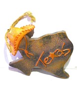 Cowboy Hat on Top of Texas Star Christmas Hanging Ornament 2007 resin - £12.58 GBP