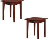 AFI, Shaker, Solid Hardwood End Table with USB Charger, 20 in, Set of 2,... - $310.99