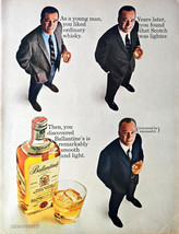 Ballantines Scotch Whisky Smooth Successful and light-1965 Vintage Print Ad - £9.38 GBP