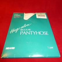 Sears Hug-Alon Tall Regular Pantyhose Day Sheers Sandalfoot Vtg Nos White New - £5.37 GBP