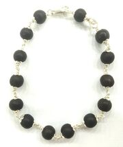 Ebony Bracelet / Karungali bracelet In Pure Silver - 8 mm - $64.34 Ebony Bracelet / Karungali bracelet In Pure Silver - 8 mm - $64.34