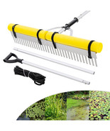 Floating Weed Lake Rake 36&quot; Aquatic Pond Weed Cutter with Foam Floats - £82.51 GBP