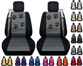Front set car seat covers Fits GMC Yukon 2000-2006 with INT SB Paw Prints design - £86.52 GBP