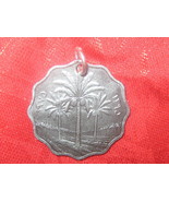 UNIQUE HANDMADE IRAQ IRAQI PALM TREE SILVER TONE COIN CHARM PENDANT NECK... - £6.24 GBP