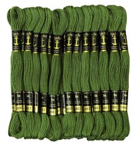 Anchor Threads Stranded Cotton Hand Cross Stitch Sewing Embroidery Floss Green - £10.03 GBP