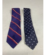 Countess Mara Blue Striped Silk Tie &amp; Jean Marc Stewey Paris Dark Blue S... - €12,67 EUR