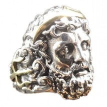 trend New 100% S925 Silver Jewelry Personality Opening Zeus Ring God Punk Fashio - £41.75 GBP