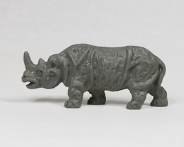Lido Rhinoceros Gray Figure Vintage 1960s Jungle Land Cereal Premium 04092 - $10.63 CAD