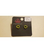 Little Girls Jewelry (new) Earrings #684 LIME GREEN HEARTS - £4.09 GBP