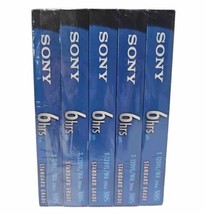 Sony Premium Grade 6 Hours T-120 Video Blank Tapes Cassettes VHS 5 Pack SEALED - £9.25 GBP