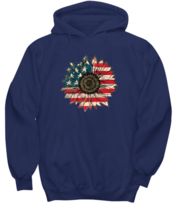 Independence Day Hoodie America Sunflower Navy-H  - £28.91 GBP