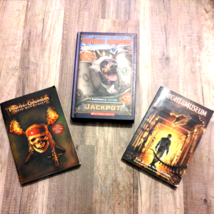3 Kids Book Lot: Pirates of Caribbean, Night at Museum &amp; Swindle Mystery Jackpot - £3.94 GBP
