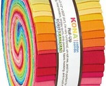 Jelly Roll Kona Cotton Solids New Bright Palette Fabric Roll-Ups Precuts... - $29.97