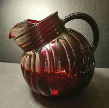 RUBY RED TILTED PITCHER - £25.40 GBP