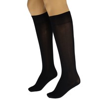 Women&#39;s Nylon Knee Sheer Socks with Reinforced Toe and Base for Massage ... - £11.20 GBP