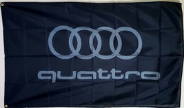 Audi Quattro Racing Flag 3X5 Ft Polyester Banner USA 90x150cm - €17,17 EUR