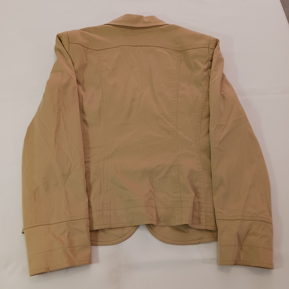 Body By Victoria Women’s Tan/Beige Cotton Blend Button Jacket Coat Size 6 Item image 2