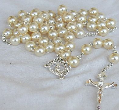 White pearls Rosary