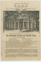 CLSC Chautaugua Literary Scientific Circle 1889 book club catalog ephemera  - €13,77 EUR