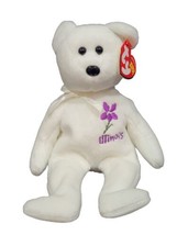 TY Beanie Baby ILLINOIS VIOLET State Flower Teddy Bear Show Exclusive 8 ... - £7.11 GBP