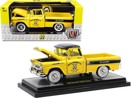 1958 Chevrolet Apache Cameo Pickup Truck &quot;Mooneyes&quot; Yellow and Black Limited ... - £37.91 GBP