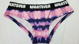 Rue 21 Women&#39;s Bikini Panties X-LARGE Tie Dye Whatever Pink Purple Black New - £8.54 GBP