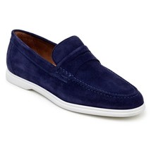Belvedere Men's Walking Shoes Penny Loafer Niko Navy Suede Leather image 3
