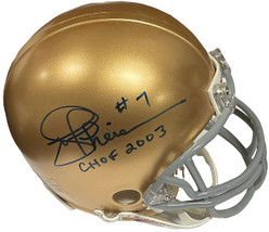 Joe Theismann signed Notre Dame Fighting Irish Riddell Mini Helmet CHOF 2003- Cr - £79.09 GBP