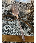LOVE PRECIOUS FLOWER Meat Fork 1847 Rogers International Silver Hostess Piece - $17.56