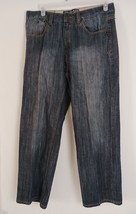 Beyond The Limit Embroidery Pockets Blue Denim Jeans Men&#39;s Size 36X32 - $629.55 MXN