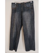 Beyond The Limit Embroidery Pockets Blue Denim Jeans Men&#39;s Size 36X32 - $629.55 MXN