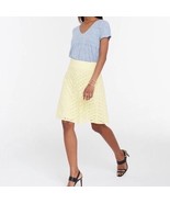Ann Taylor Eyelet A-Line Yellow Skirt Size 8 New With Tags - $34.65