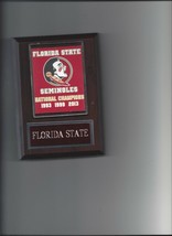 FLORIDA STATE SEMINOLES CHAMPIONSHIP PLAQUE FOOTBALL NCAA NATIONAL CHAMPS - £3.82 GBP