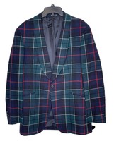 Ralph Lauren Men&#39;s Coat Label Tartan Plaid Blazer Sport Dinner Jacket Purple 40L - £562.68 GBP