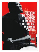 Print Ad Evans Drumheads Set the Tone Chris Coleman 2017 Magazine Advert... - $9.70