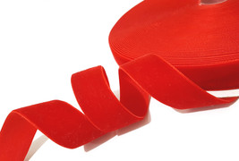 3/4 inch near 20mm wide  - 5 yds - 25 yds Red Velvet Ribbon W34 - £5.49 GBP+