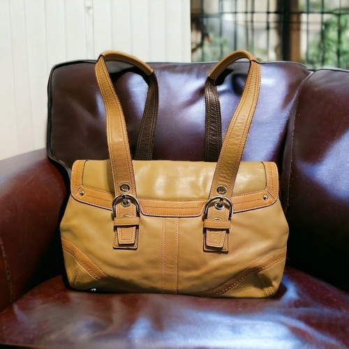Coach Tan Leather Vintage Buckle Soho Shoulder Bag C0867-F12304 YZK - $79.16