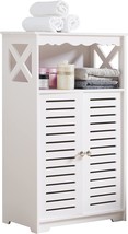 The Carol Wood Bathroom Floor Storage Cabinet, White, Is A Product Of Kings - £51.11 GBP