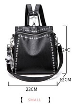 2022 Spring Summer New Fashion PU Woman Backpack Personalized Casual Rivet Femal - £57.50 GBP