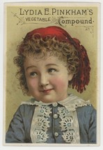 Lydia Pinkham&#39;s vegetable compound Victorian trade card advertising Howe... - £17.58 GBP