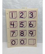 Vintage 1970s Limpygraph 11 Diecut Sheet Cubes 0-9 - $54.33 CAD
