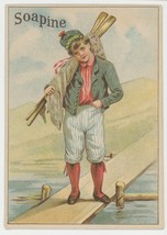 Soapine washing Victorian trade card Kendall Providence RI advertising s... - £11.19 GBP
